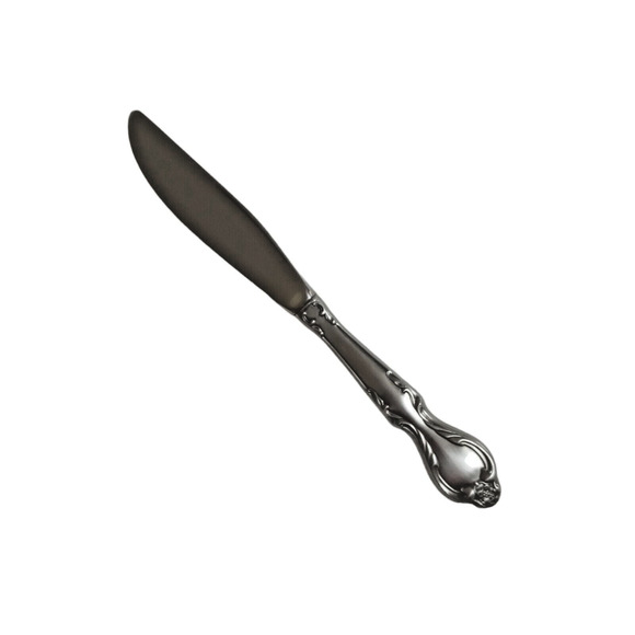 Lyons Queens Fancy Butter Knife Spreader Stainless Steel Satin Black Accent 7" - Picture 4 of 6